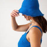 Mykonos Linen Hat | Topaz-1
