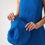 Mykonos Linen Hat | Topaz-2
