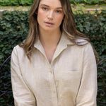 Mykonos Linen Long Sleeve Shirt | Natural-3