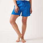 Mykonos Linen Shorts | Topaz-1