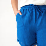 Mykonos Linen Shorts | Topaz-2