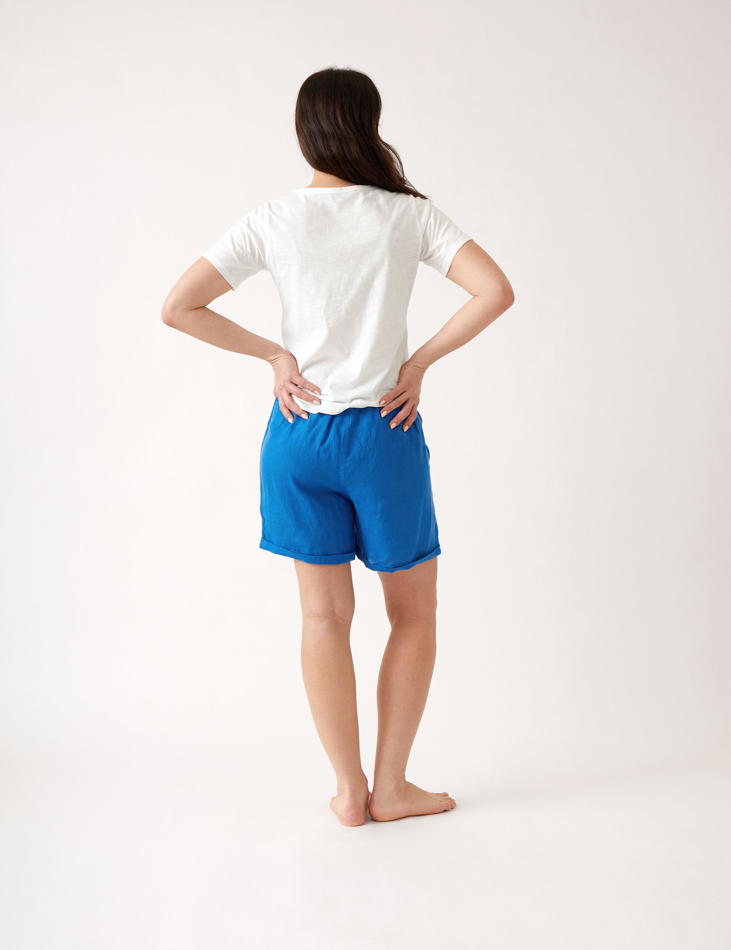 Mykonos Linen Shorts | Topaz-3