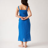 Mykonos Linen Square Neck Dress | Topaz-4