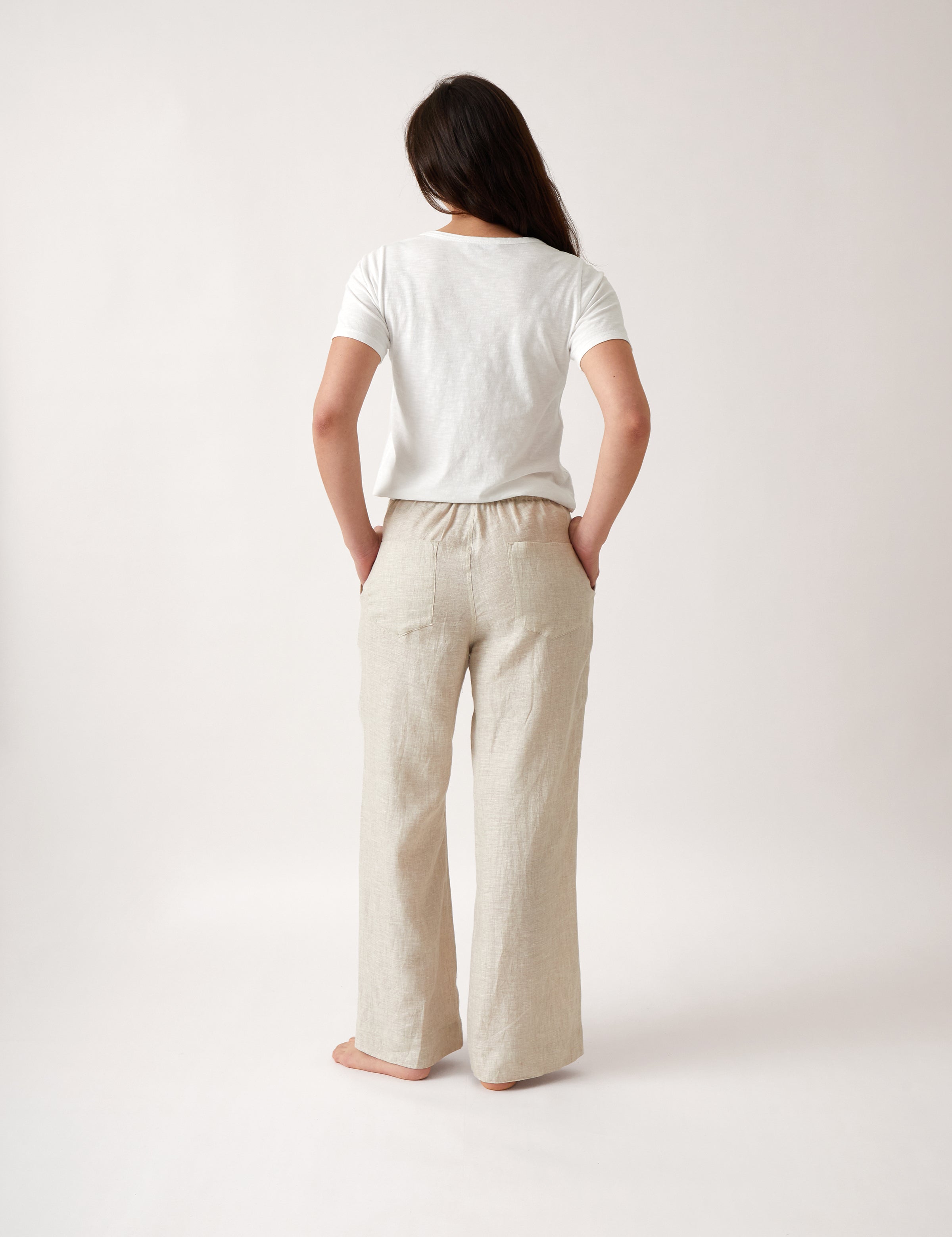 Mykonos Linen Straight Leg Pants | Natural-4