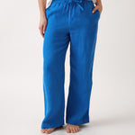 Mykonos Linen Straight Leg Pants | Topaz-1