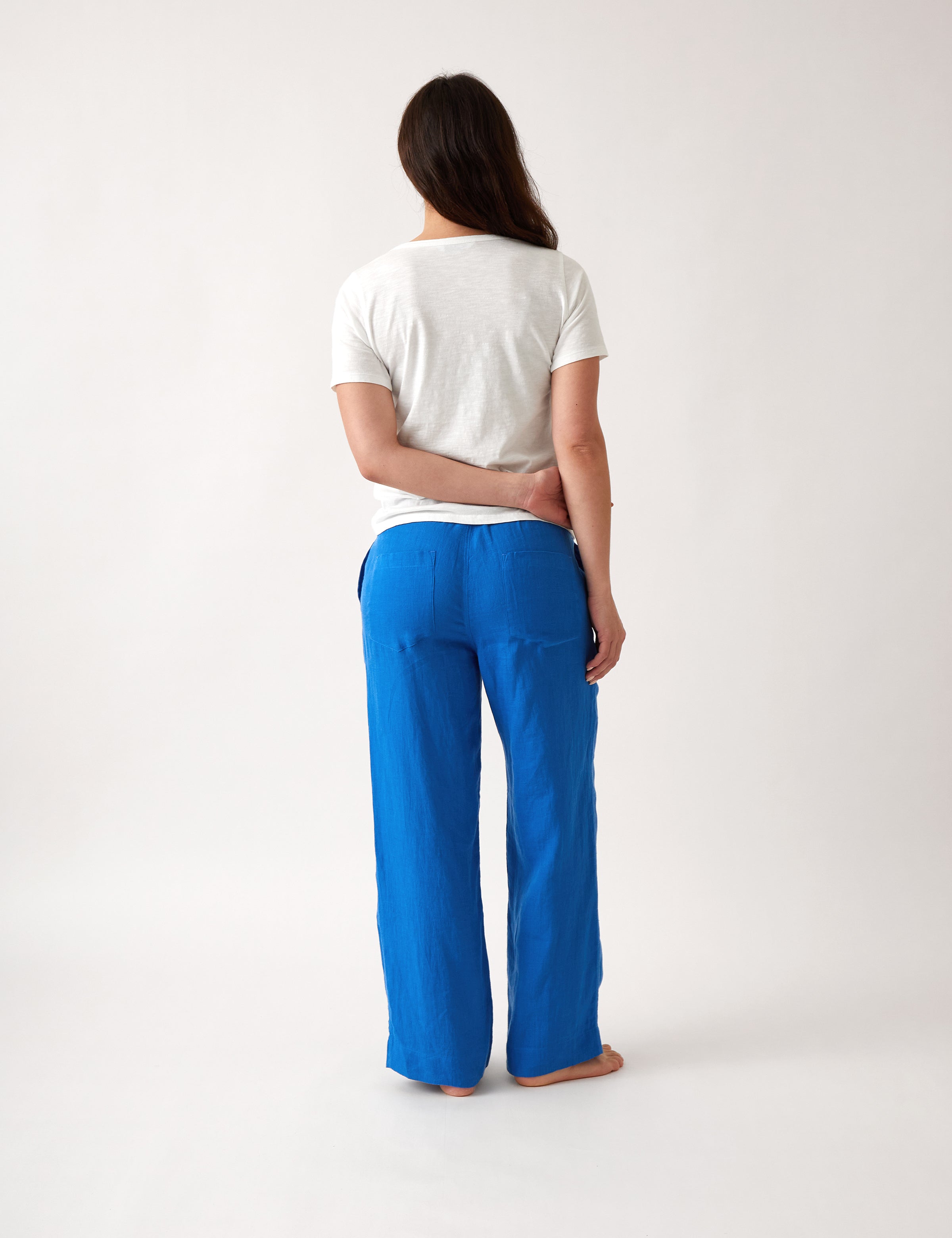 Mykonos Linen Straight Leg Pants | Topaz-4