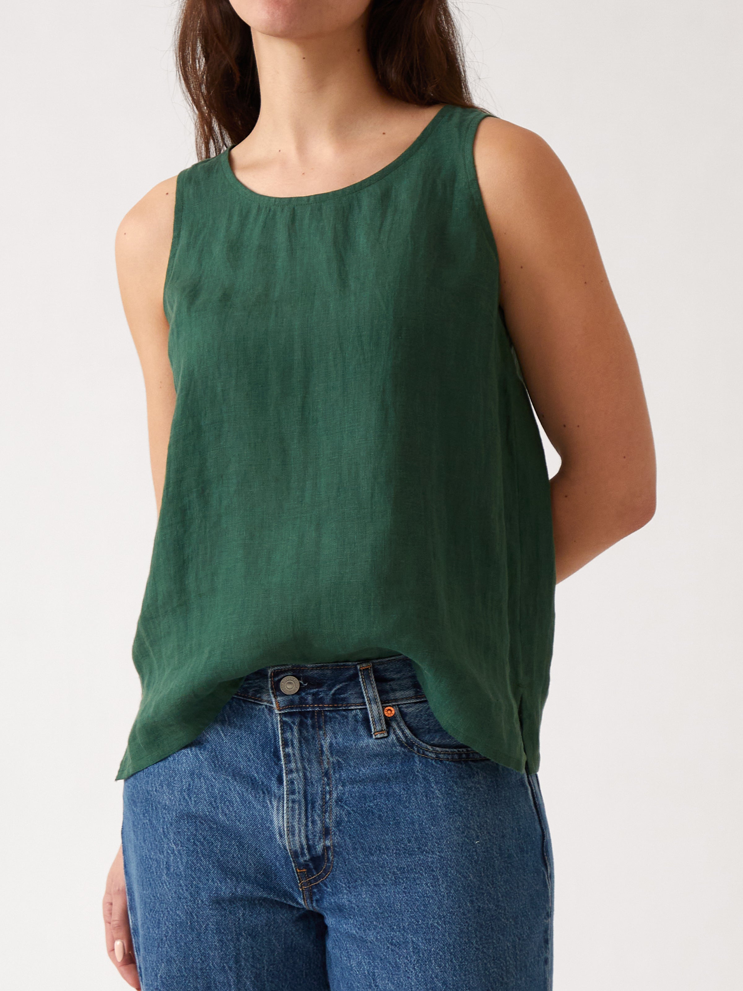 Mykonos Linen Tunic Singlet | Ivy-1