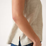 Mykonos Linen Tunic Singlet | Natural-2