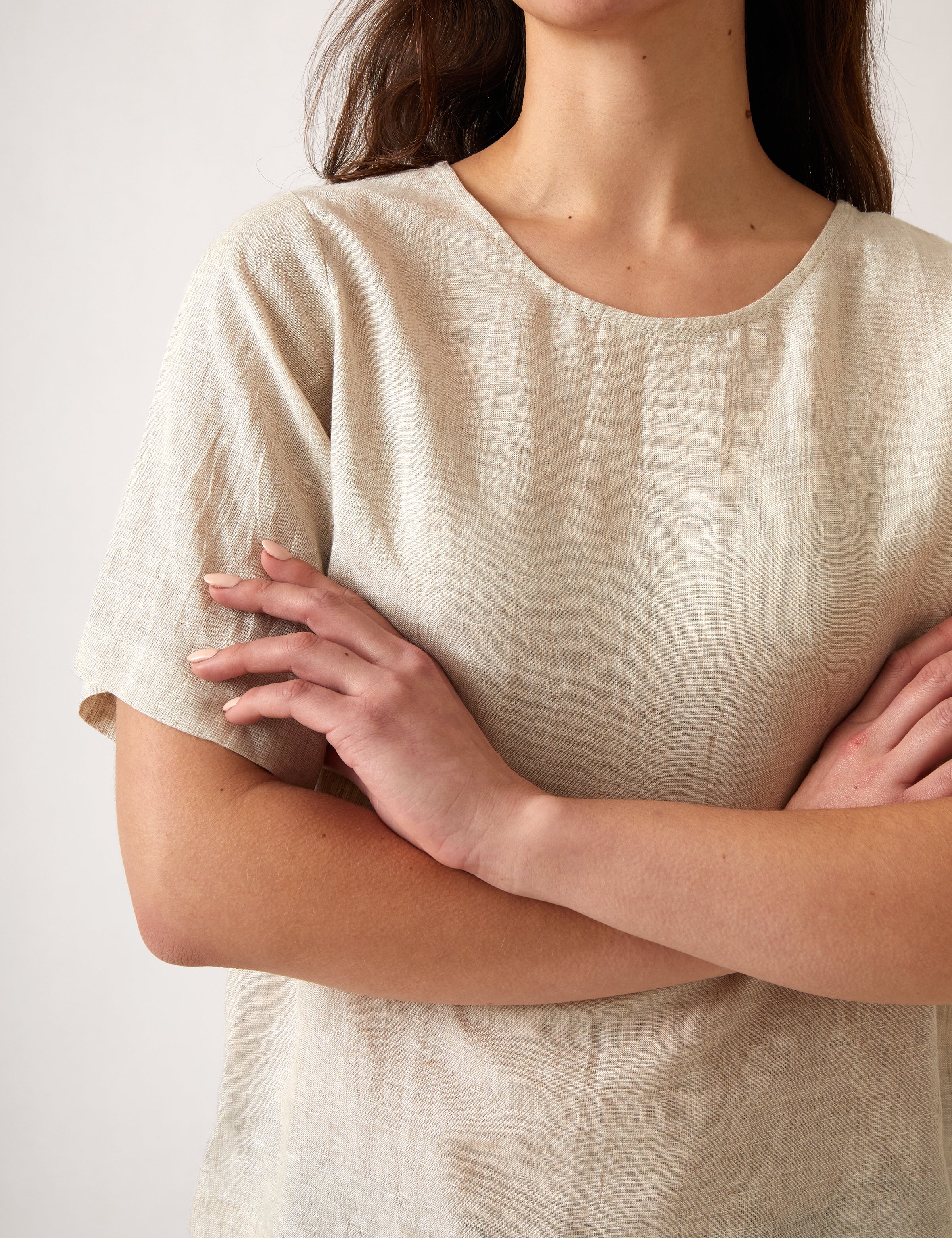 Mykonos Linen Tunic Top | Natural-2