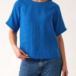 Mykonos Linen Tunic Top | Topaz-1