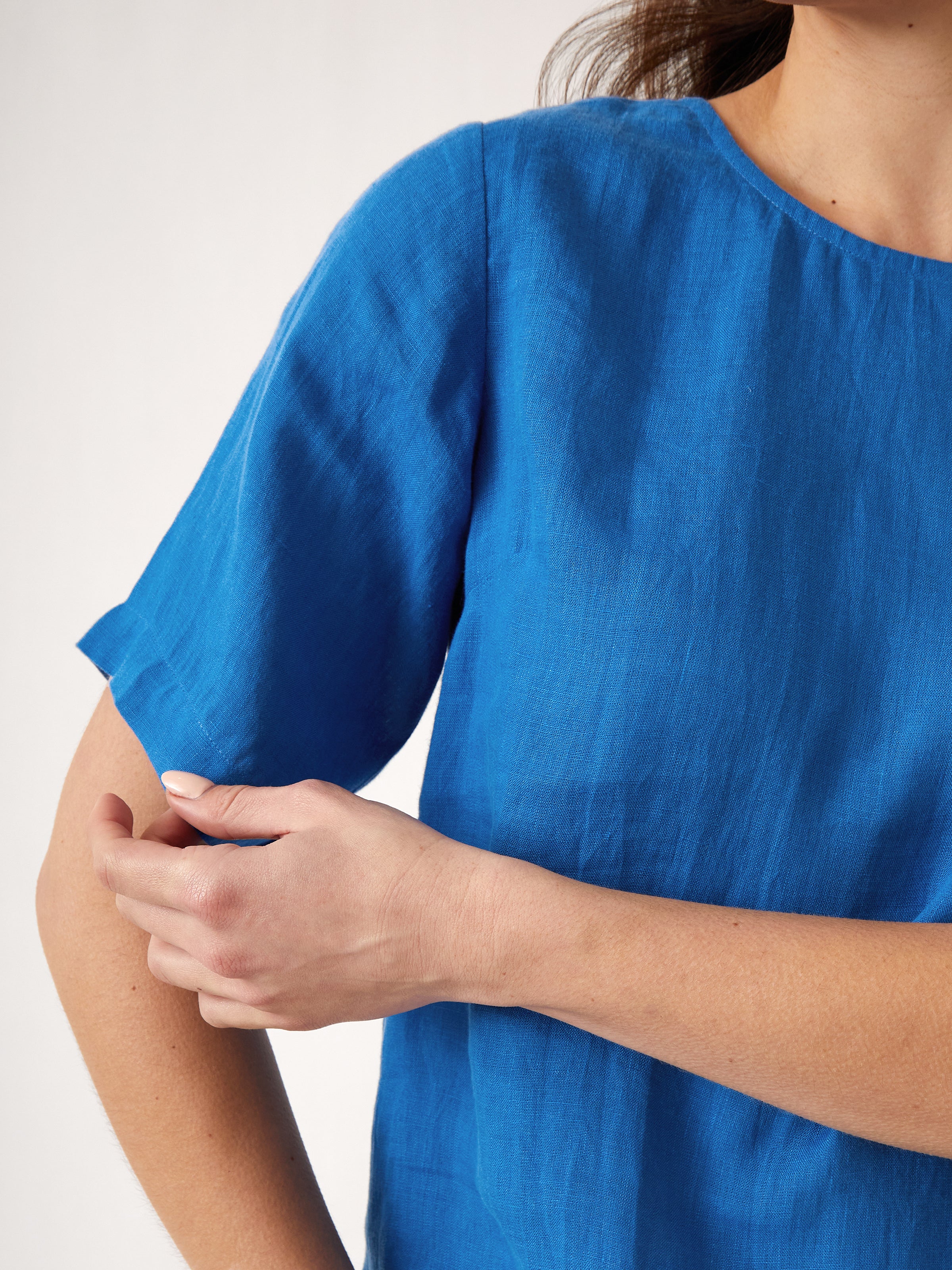 Mykonos Linen Tunic Top | Topaz-2