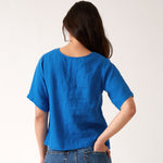 Mykonos Linen Tunic Top | Topaz-4