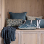 Nara Rectangle Cushion Cover | Navy Floral-2