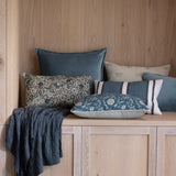 Nara Rectangle Cushion Cover | Navy Floral-2