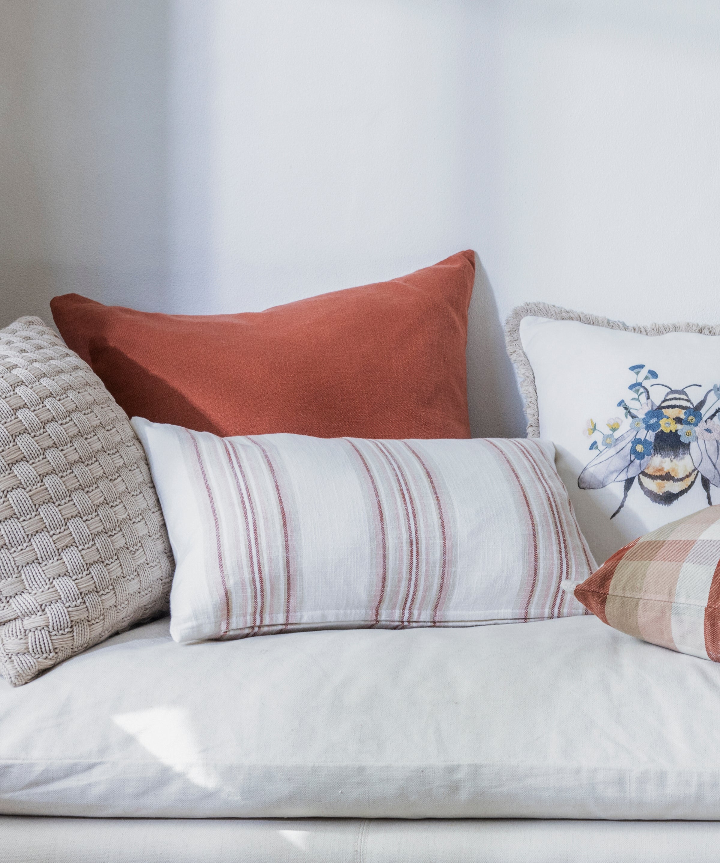 Newport Large Square Cushion Cover | Rust-2
