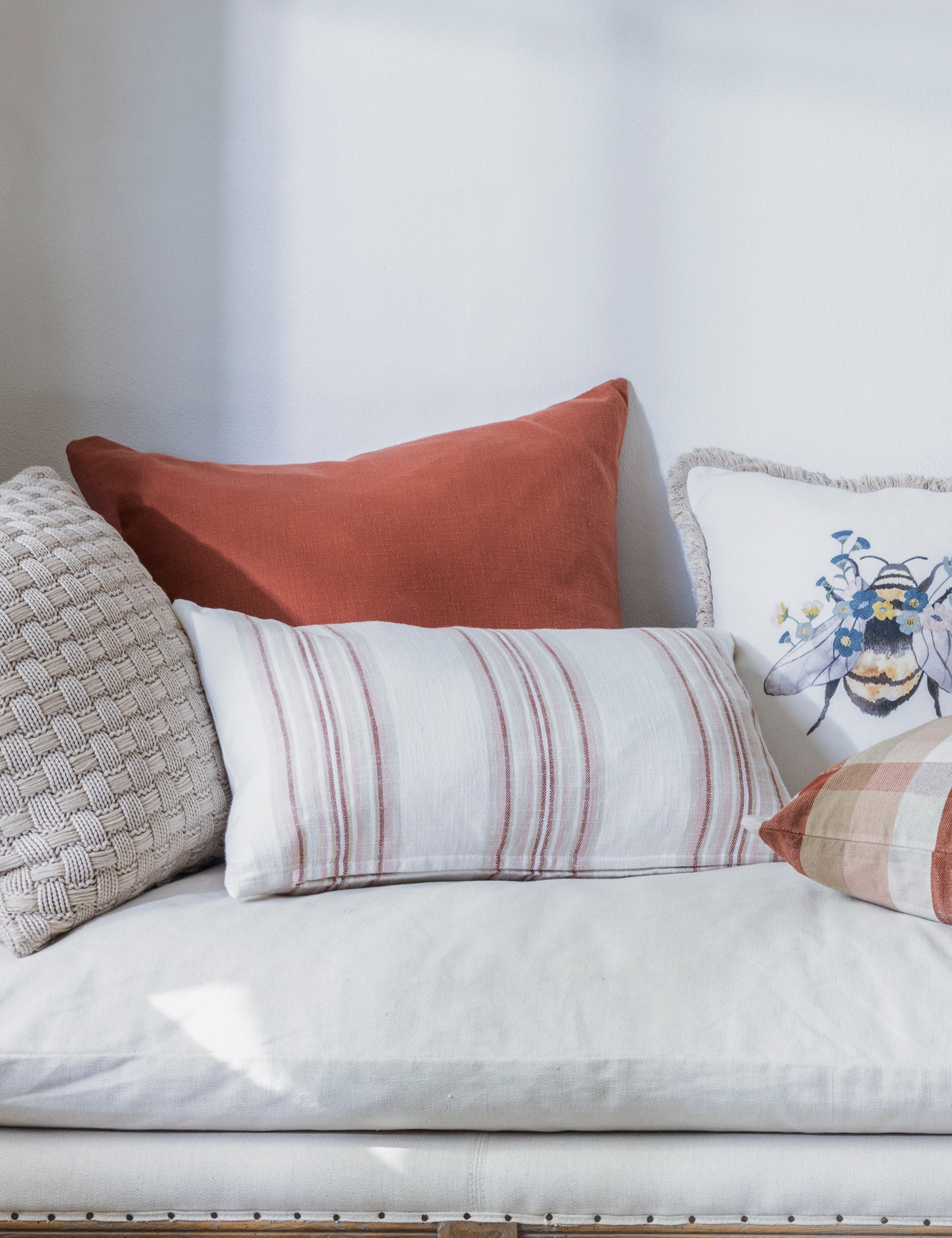 Newport Large Square Cushion Cover | Rust-2