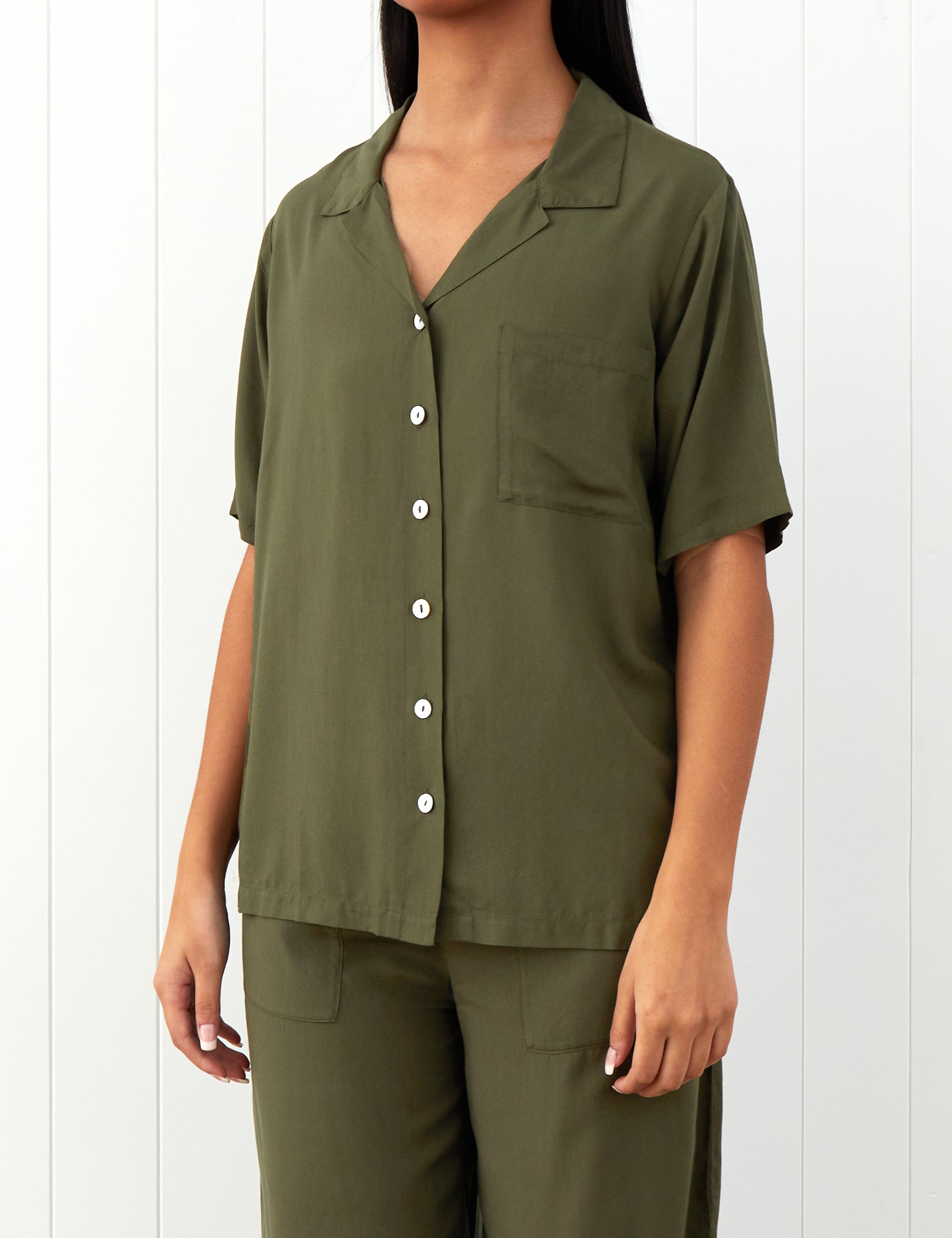 Olive PJ Shirt | Olive-1