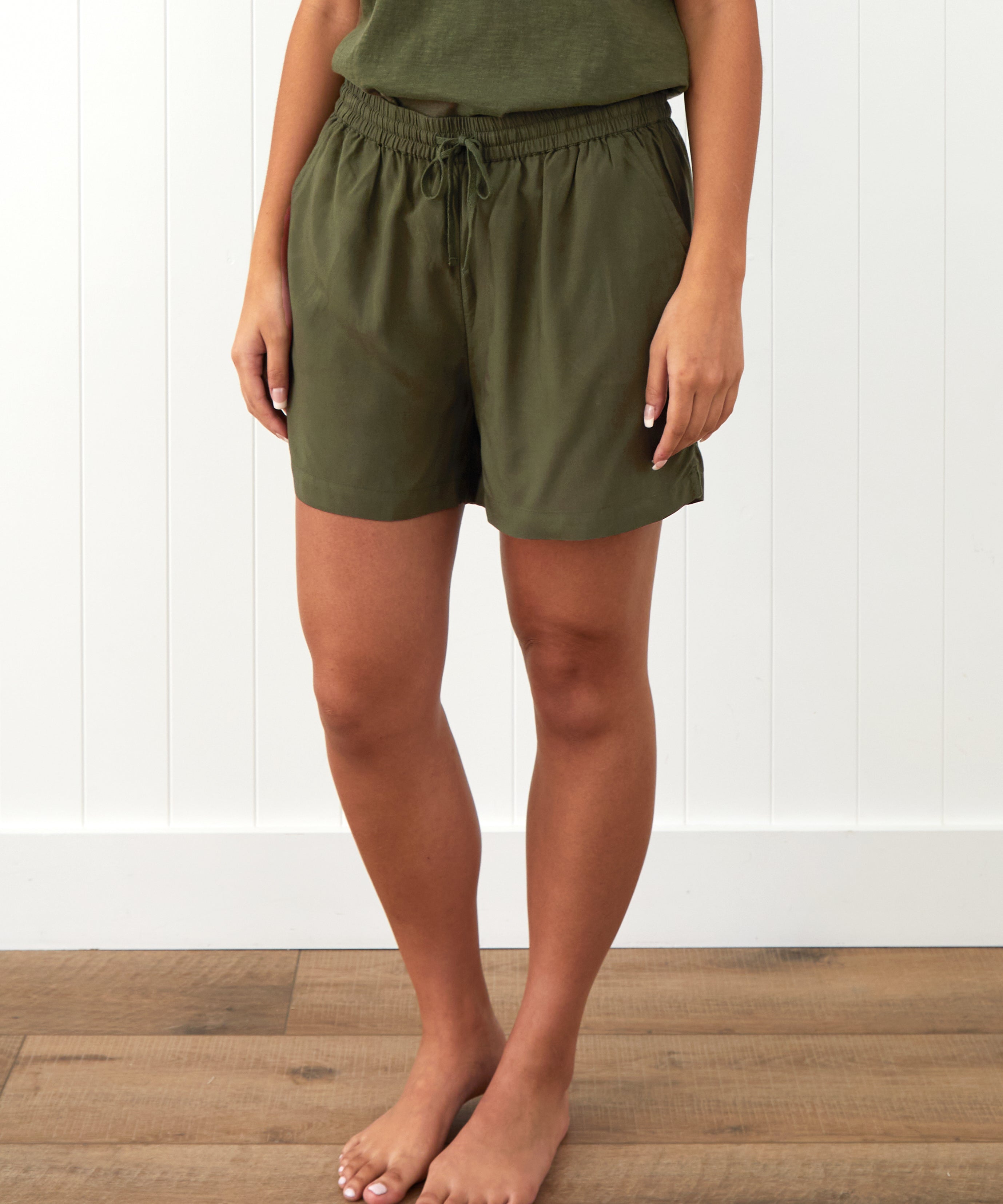 Olive Sleep Shorts | Olive-1