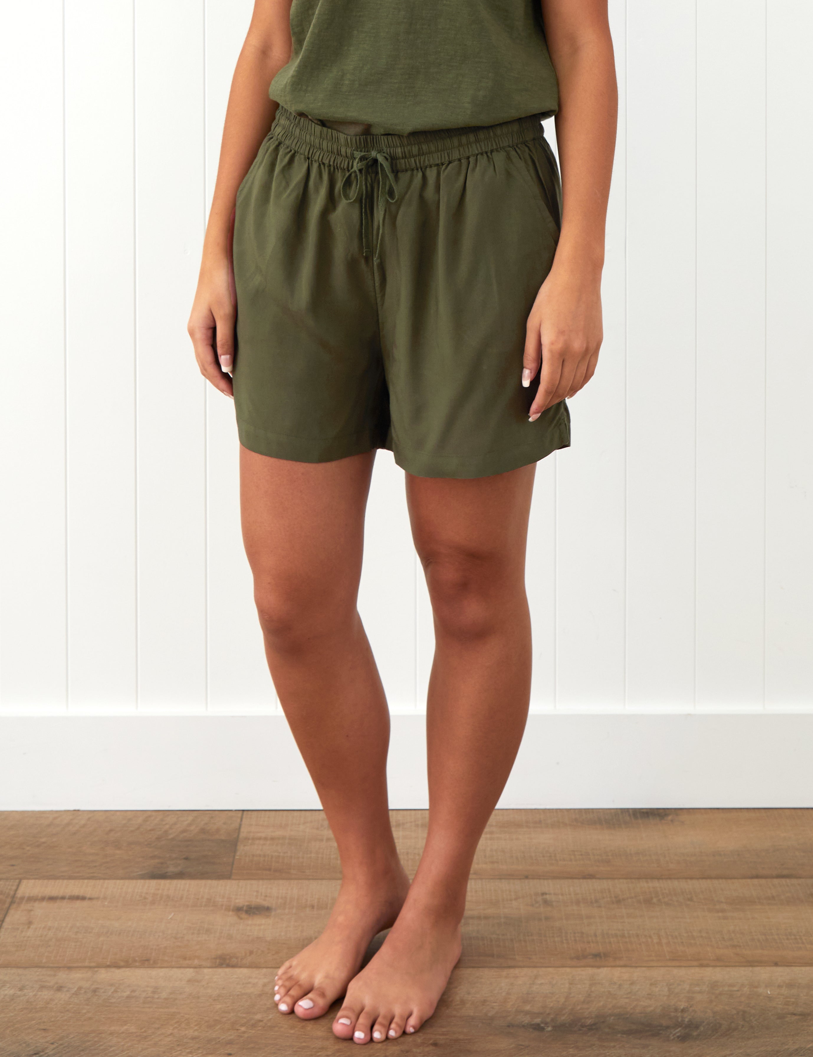 Olive Sleep Shorts | Olive-1