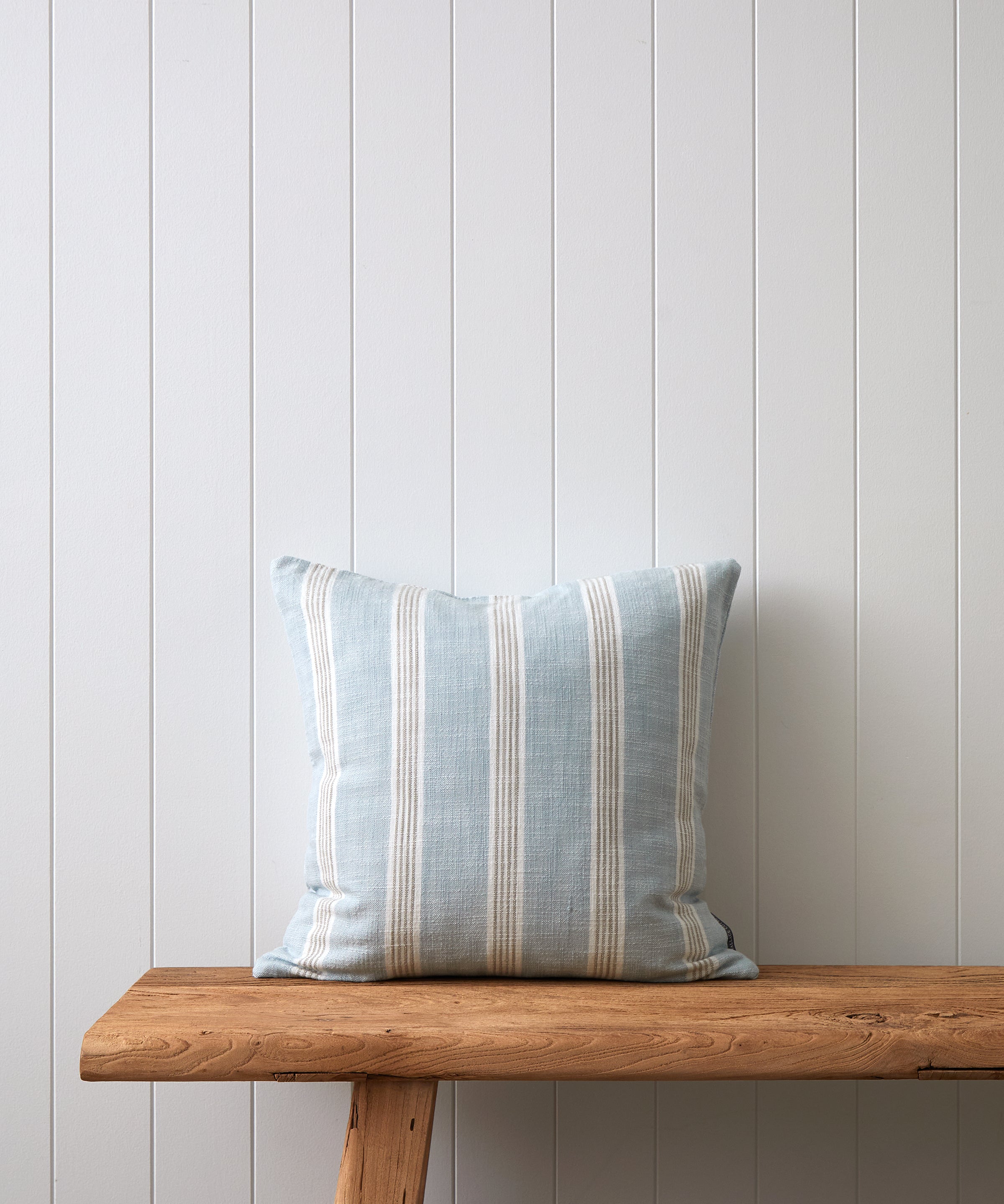 Olsen Square Cushion Cover | Blue Stripe-1