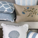 Olsen Square Cushion Cover | Blue Stripe-2