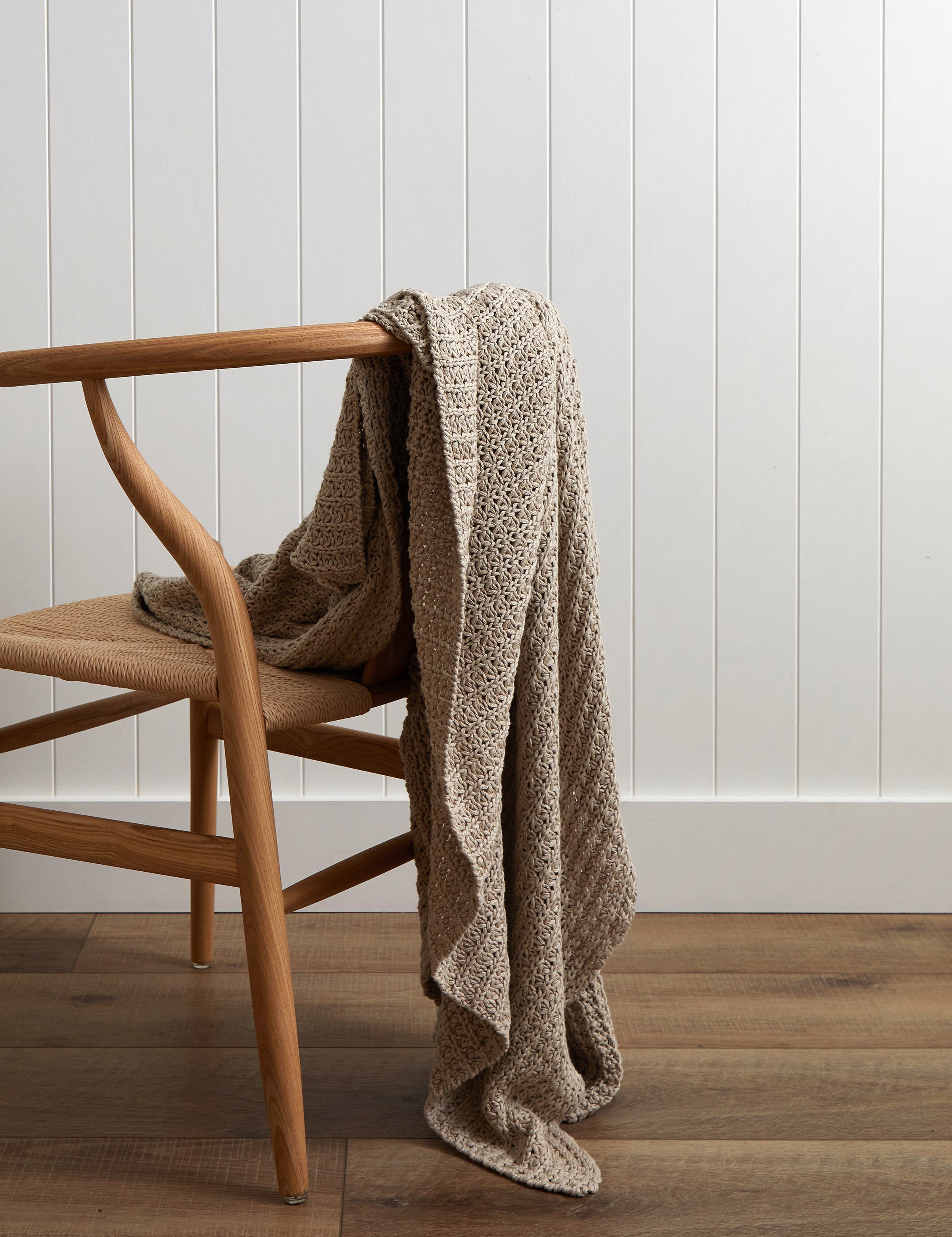 Omaha Cotton Throw | Beige-1