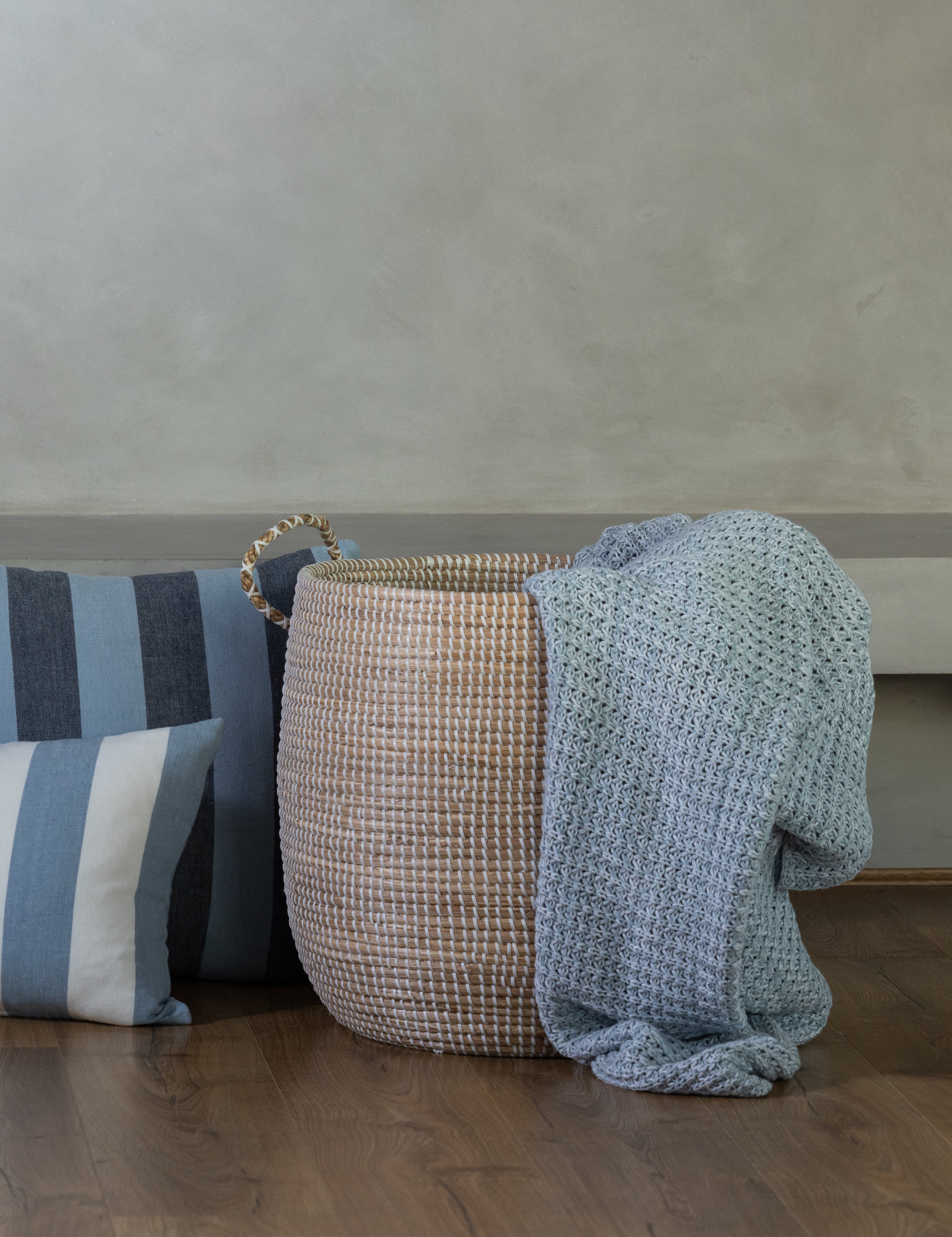 Omaha Cotton Throw | Sea Blue-2