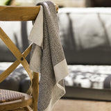 Organic Cotton Waffle Tea Towel Set of 2 | Black White-3