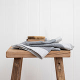 Organic Cotton Waffle Tea Towel Set of 2 | Black White-4