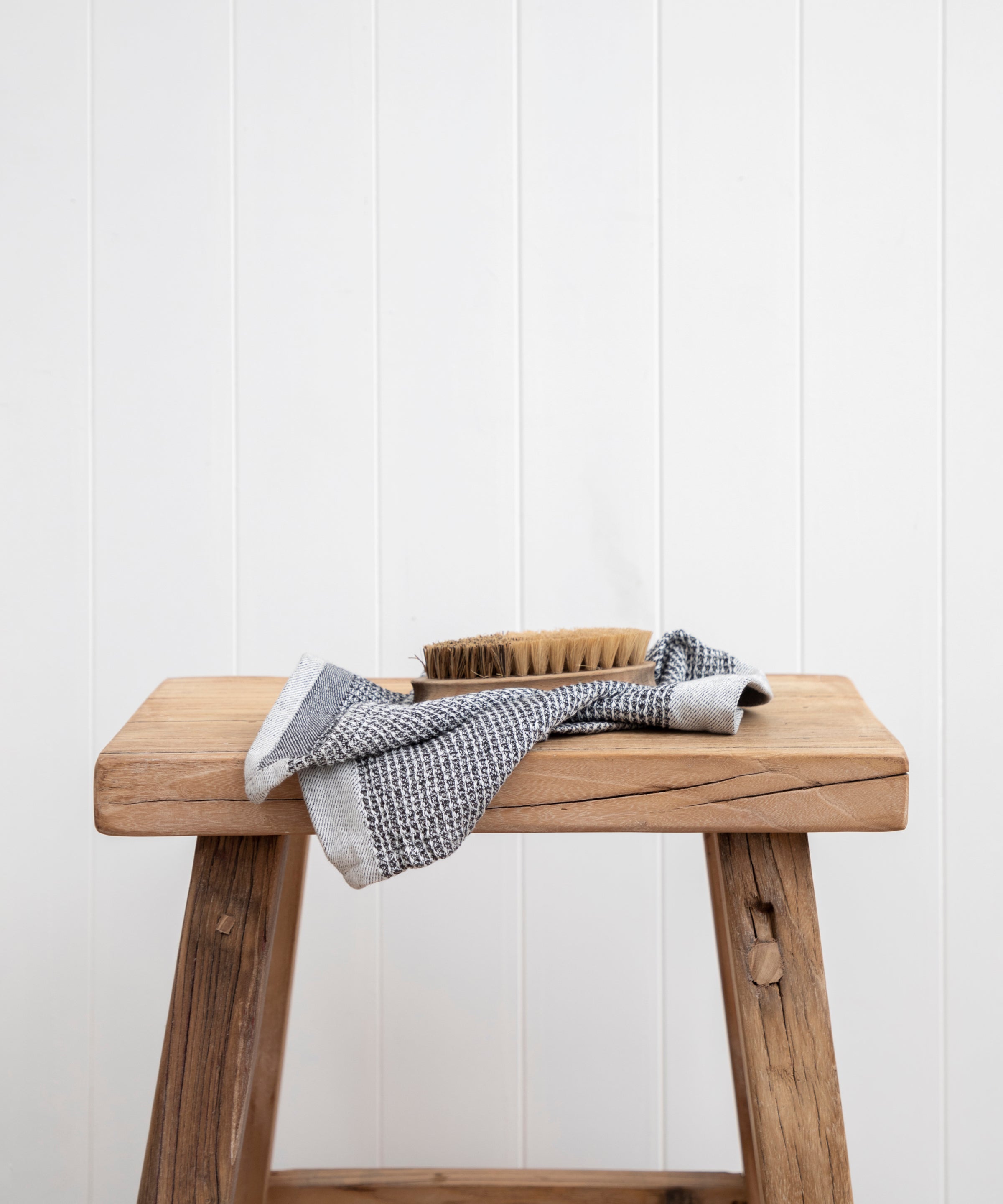 Organic Cotton Waffle Washcloth Set of 3 | Black White-4