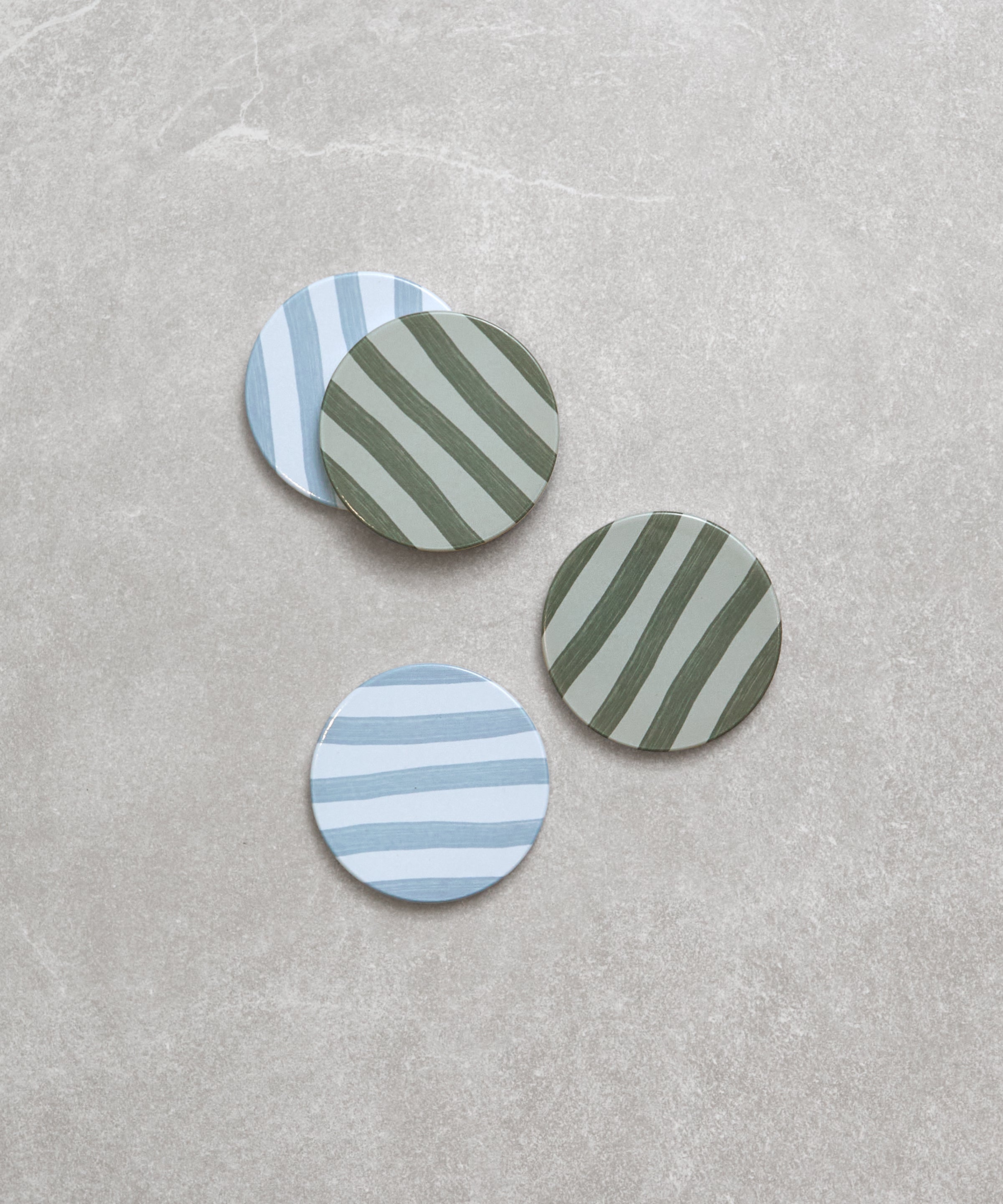 Otto Ceramic Coasters Set of 4 | Stripe-1
