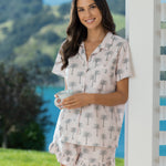 Palm Springs Sleep Shorts | Pale Pink-5