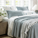 Peninsula Muslin Blanket | Blue Stripe-2