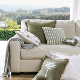 Peninsula Muslin Blanket | Olive Stripe-2