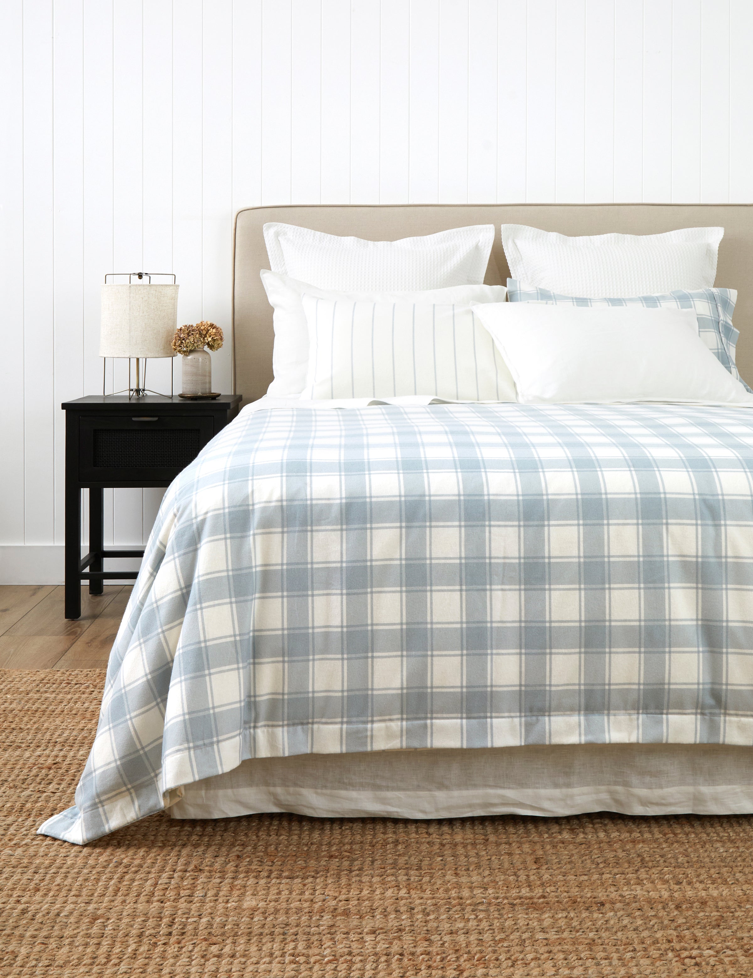 Pinnacle Flannel Reversible Duvet Cover Set | Blue-1
