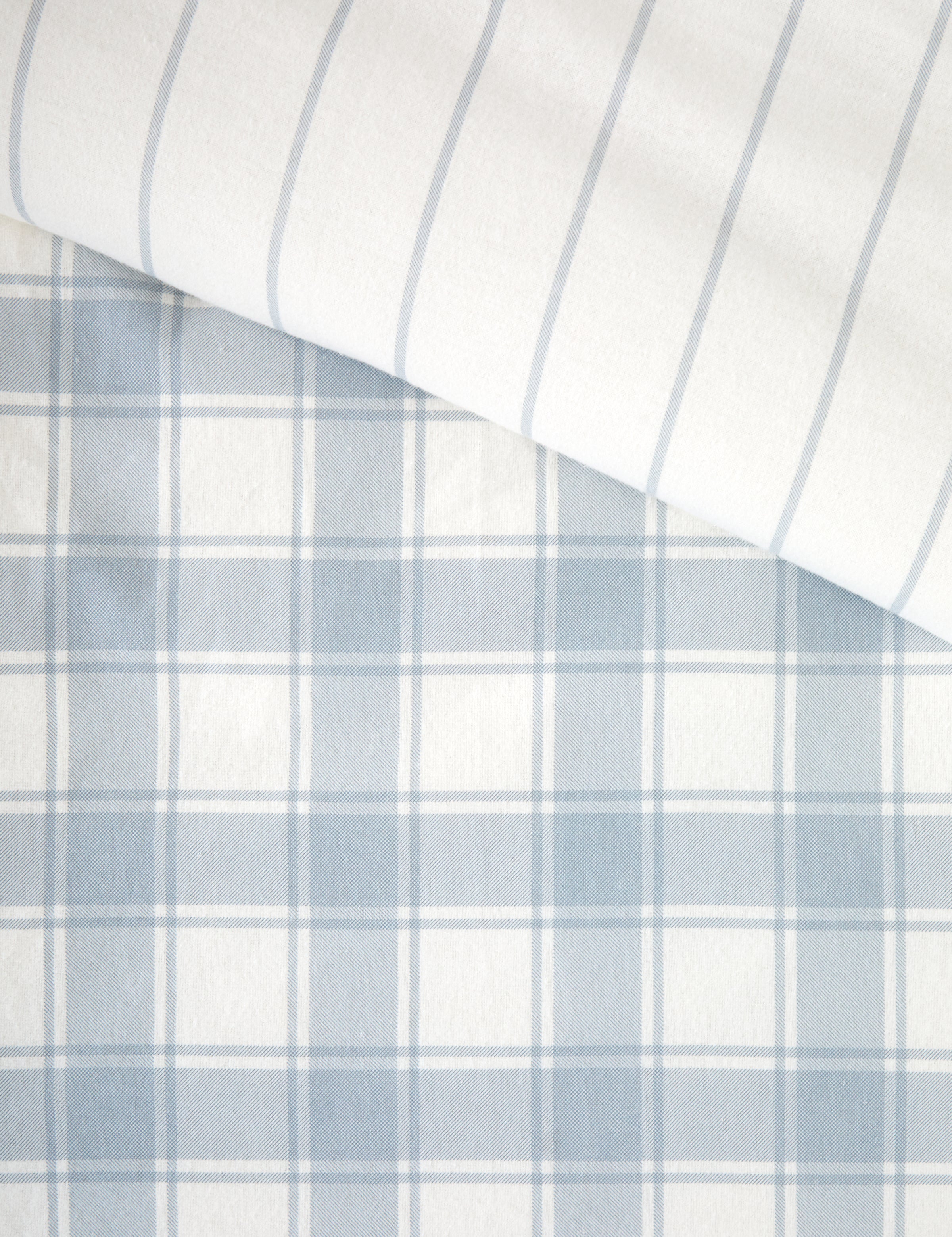 Pinnacle Flannel Reversible Duvet Cover Set | Blue-4