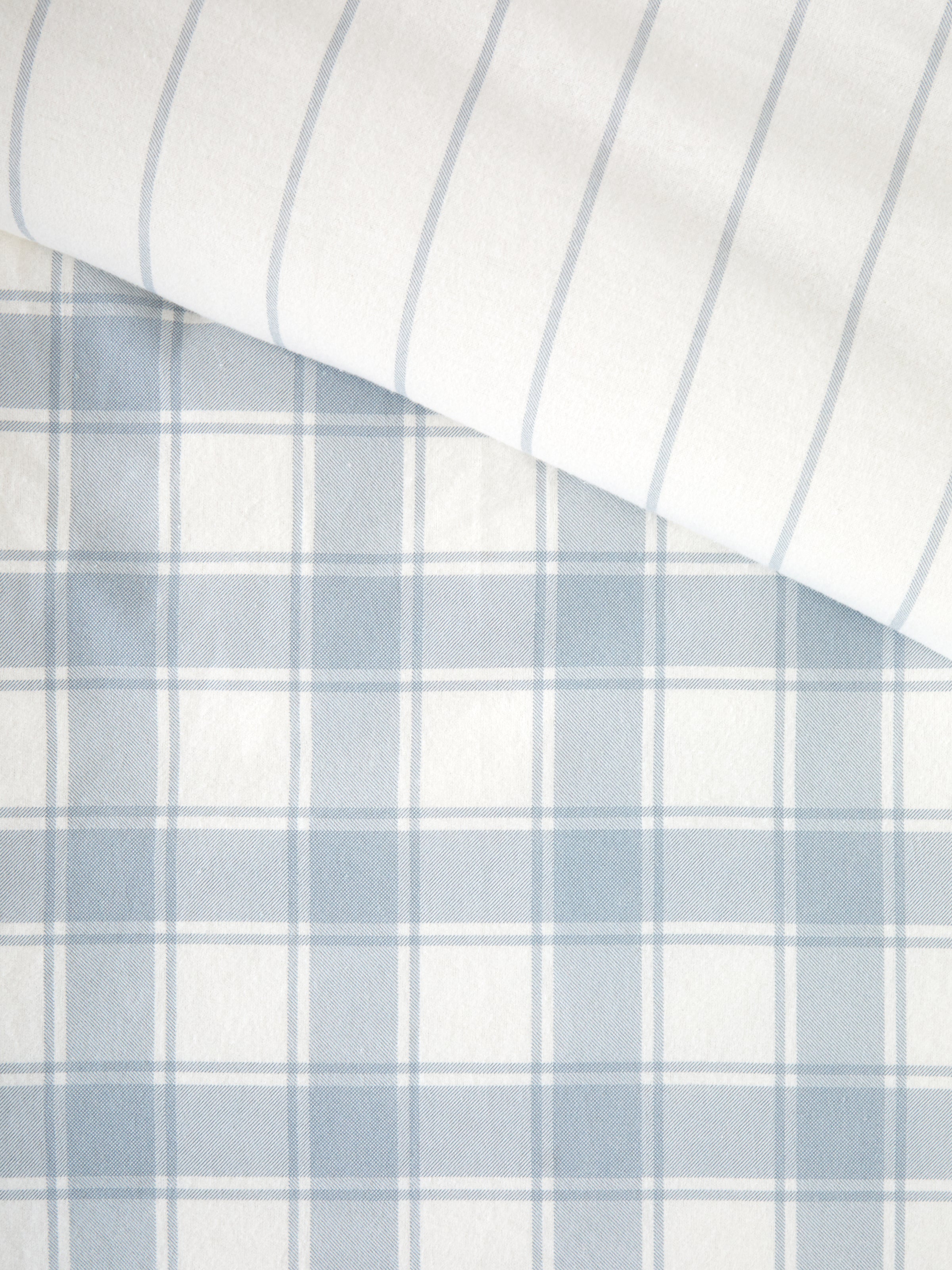 Pinnacle Flannel Reversible Duvet Cover Set | Blue-4