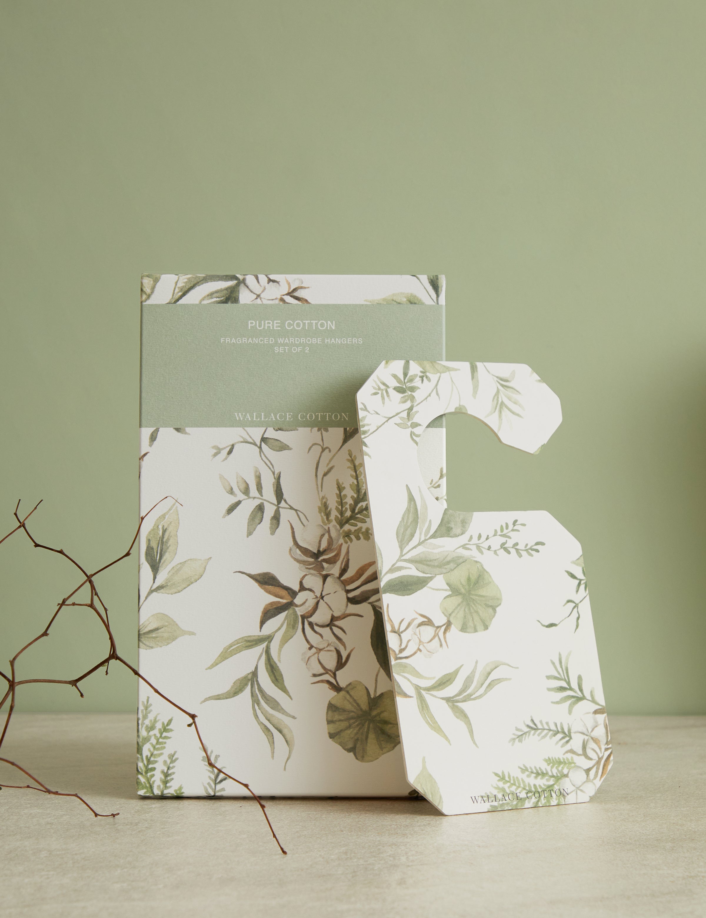 Pure Cotton Wardrobe Hangers Set of 2 | White-1