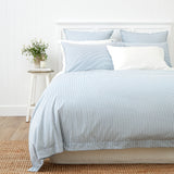 Purity Organic Cotton Duvet Cover Set | Blue Stripe-1