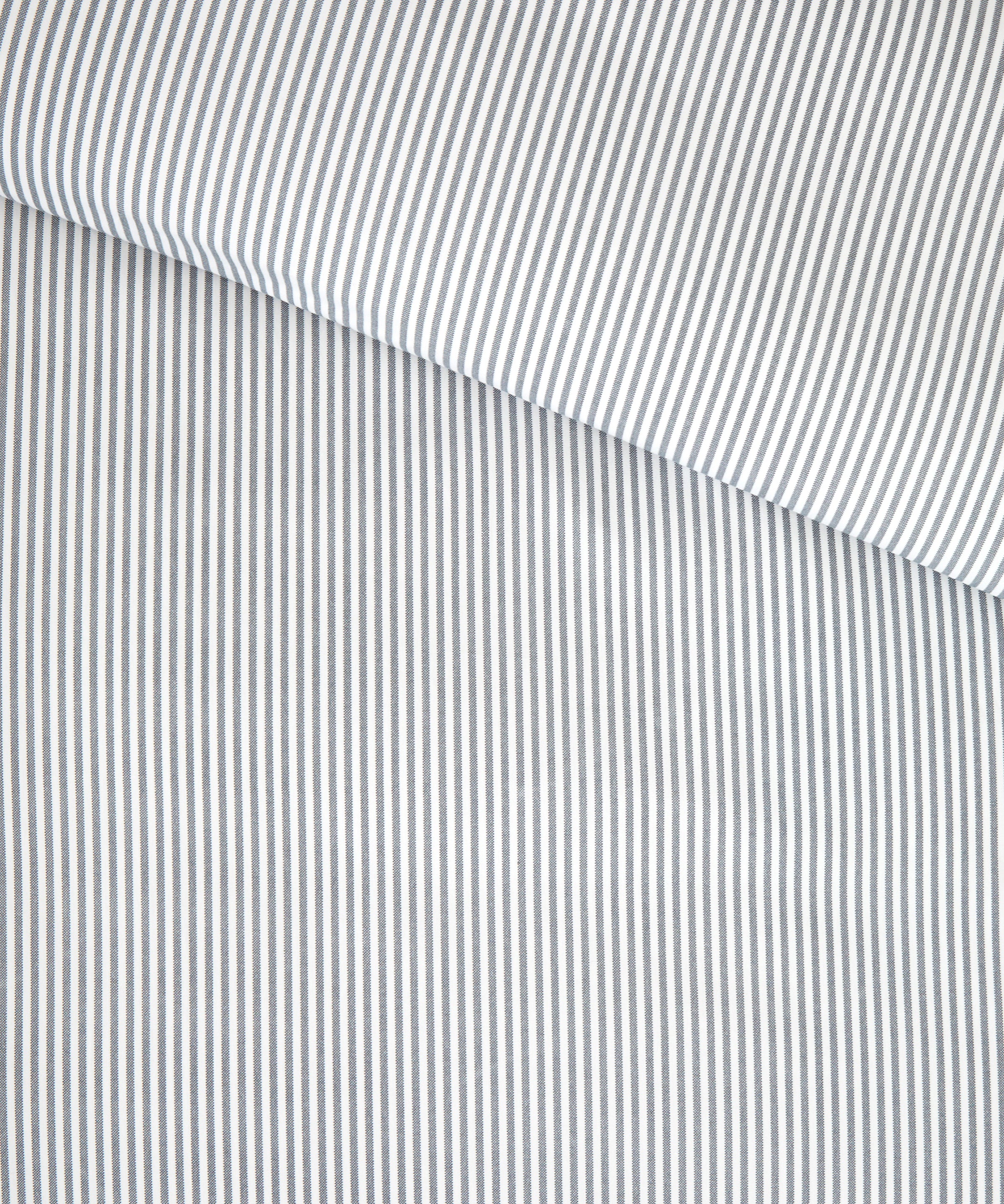 Purity Organic Cotton Duvet Cover Set | Charcoal Stripe-4