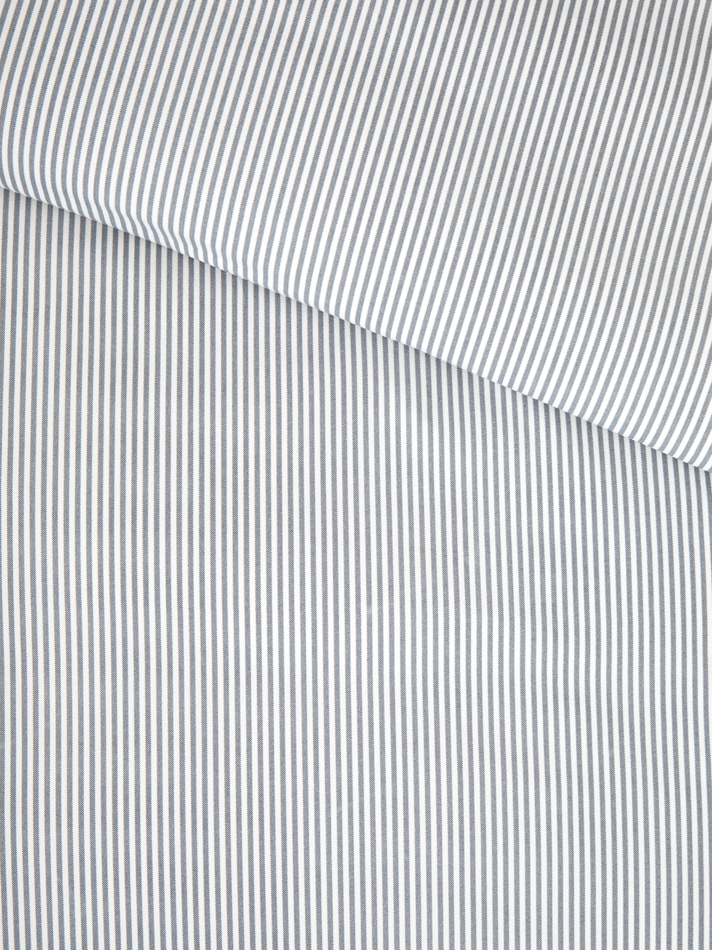 Purity Organic Cotton Duvet Cover Set | Charcoal Stripe-4