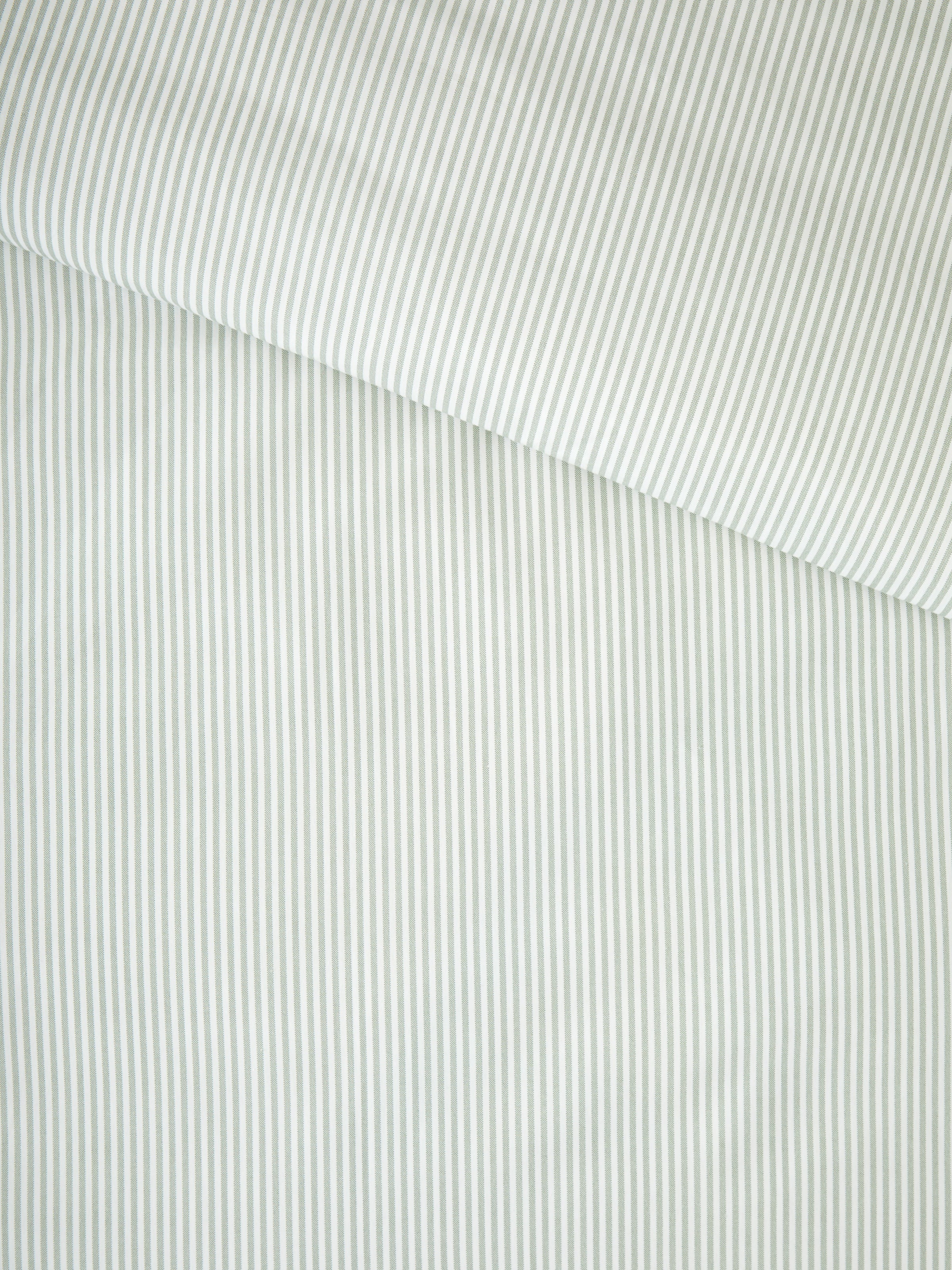 Purity Organic Cotton Duvet Cover Set | Green Stripe-4