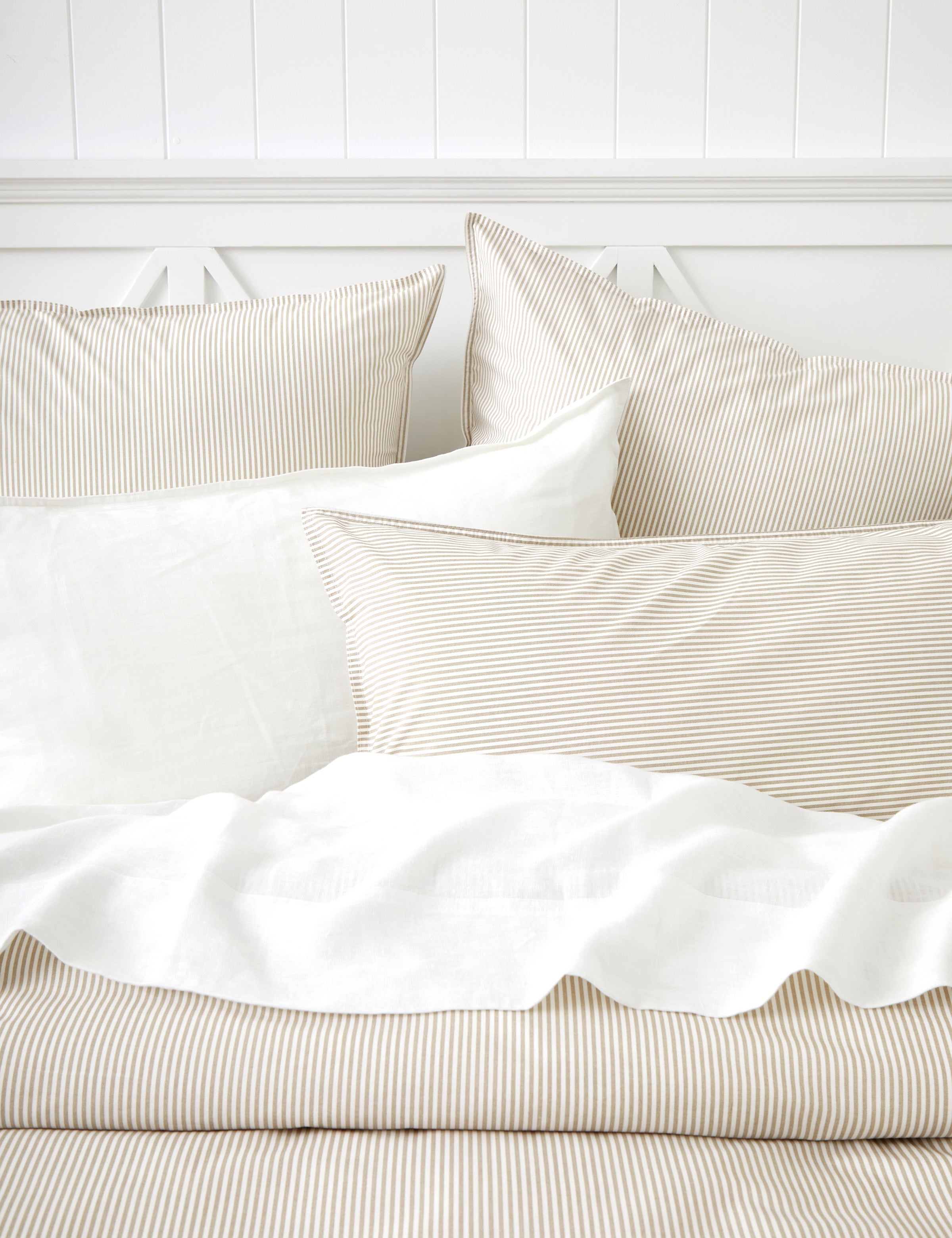 Purity Organic Cotton Duvet Cover Set | Natural Stripe-2