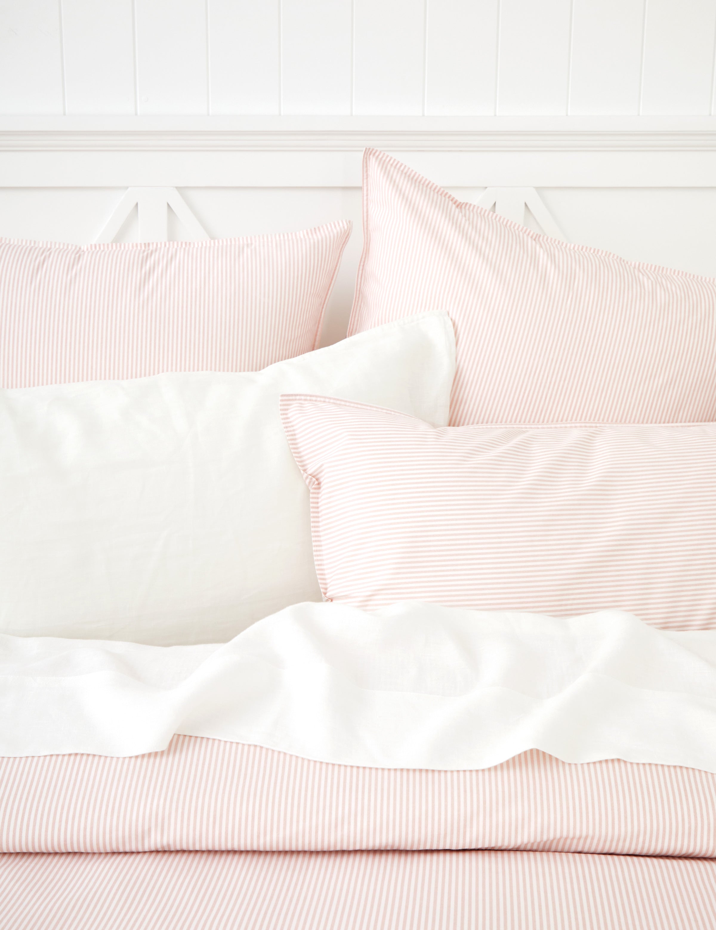 Purity Organic Cotton Duvet Cover Set | Pink Stripe-2