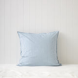 Purity Organic Cotton European Pillowcase | Blue Stripe-1