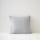 Purity Organic Cotton European Pillowcase | Charcoal Stripe-1
