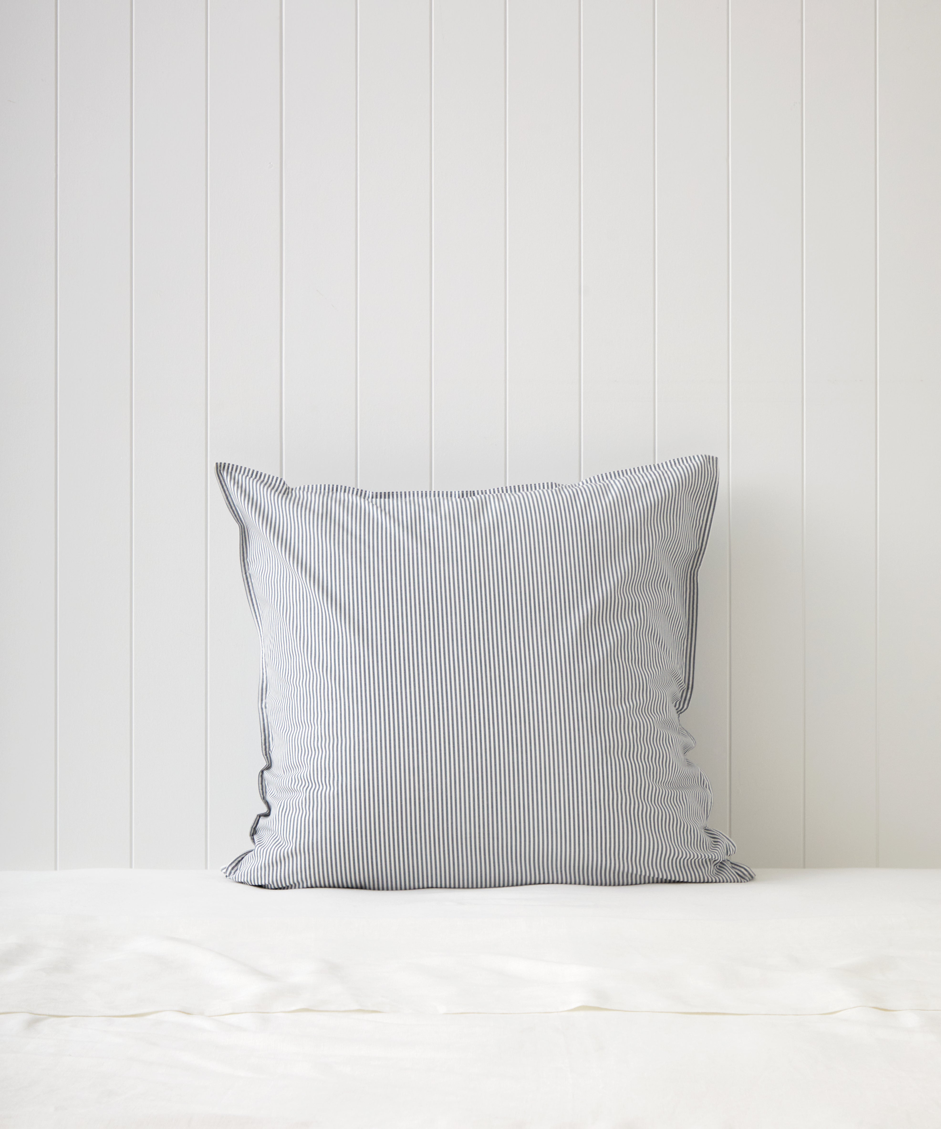 Purity Organic Cotton European Pillowcase | Charcoal Stripe-1