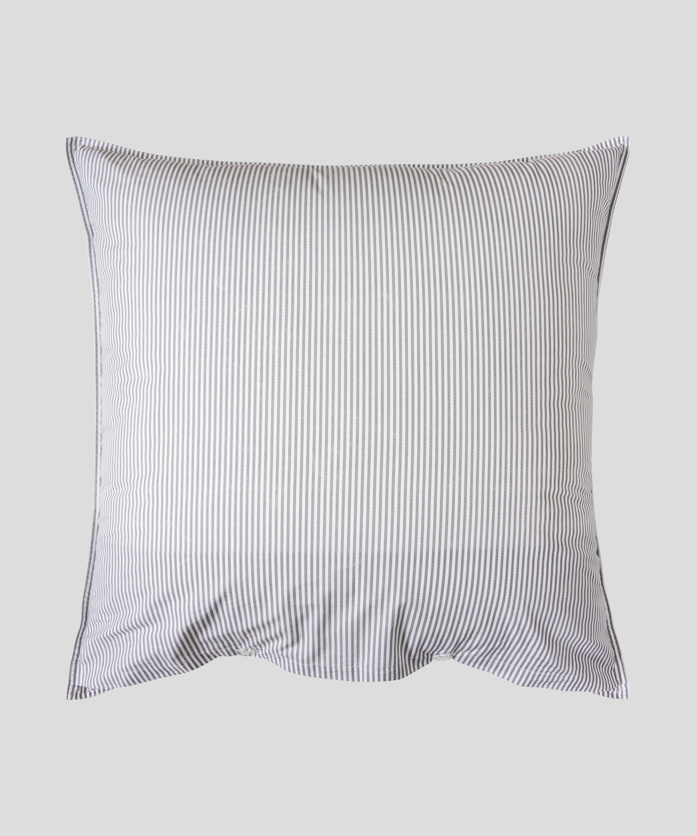 Purity Organic Cotton European Pillowcase | Charcoal Stripe-3