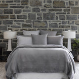 Purity Organic Cotton European Pillowcase | Charcoal Stripe-4