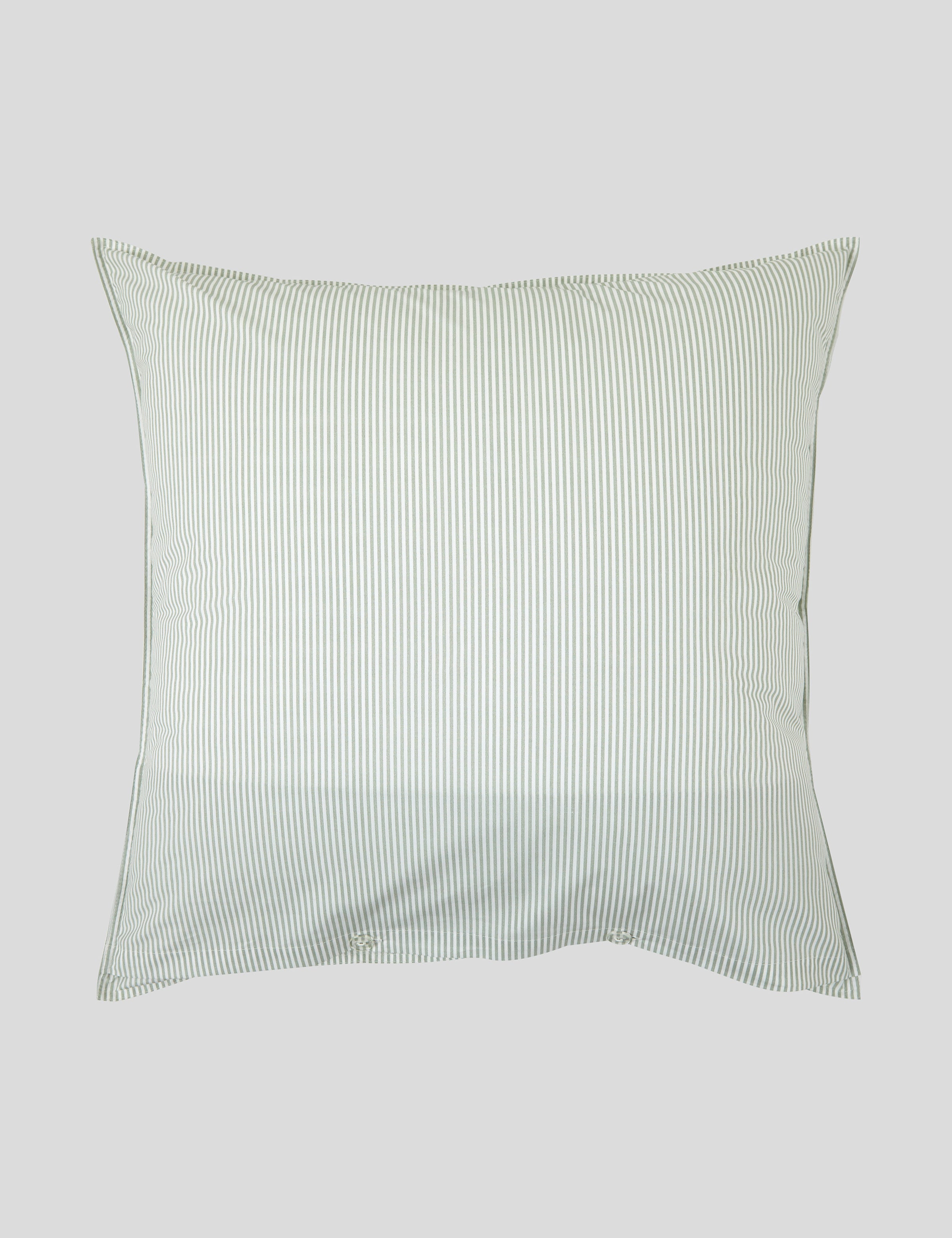 Purity Organic Cotton European Pillowcase | Green Stripe-3